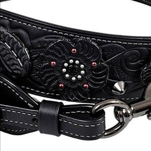 NWOT Coach tea rose flower tooled strap